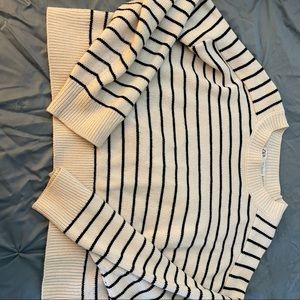 Cropped striped sweater